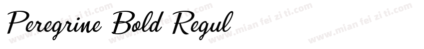 Peregrine-Bold Regul字体转换